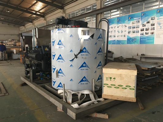 15 Ton One Day Stainless Steel Flake Ice Machine For Chicken Slaughtering Processing