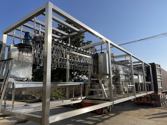 Qualidade 300-500BPH Máquina móvel de abate de frangos automática compacta para matadouro Fábrica